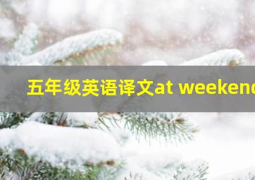 五年级英语译文at weekends